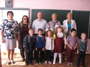 Вручение портфелей будущим первоклассникам в школе д.Новосёлки